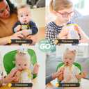 TalkTools Honey Bear Straw Cup with Handle, 7oz Soft Straw Trainer for Babies & Toddlers 4+ Months Easy-Grip, Dishwasher Safe.