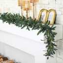 Giegxin 2 Pcs Total 10 ft Artificial Olive Leaf Vine Artificial Garland Hanging Green Vine with Fake Fruits Greenery Olive Leaves Decor for Wedding Backdrop Home Office Garden Wall Door