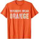 WINNERS WEAR ORANGE Summer Camp Team Color War Game Event TShirt for Men Women Kids, Size M