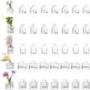 Glasseam Mini Bud Vases in Bulk 40: Clear Small Flower Vases for Centerpieces Cute Tiny Glass Vase for Flowers Modern Decorative Wedding Table Centerpiece for Dining Room Decor