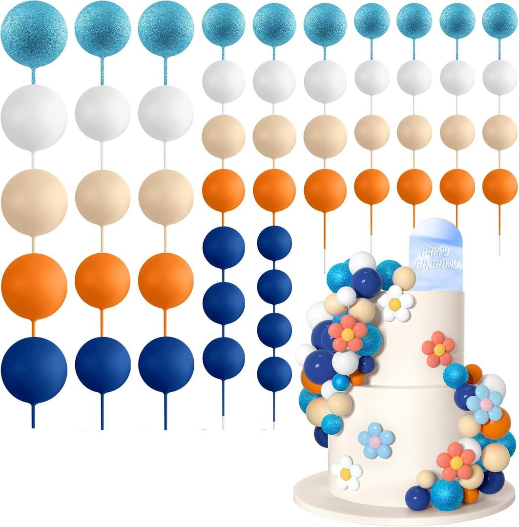 Boho Cake Topper Balls Decorations Mini Balloon Cake Topper