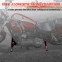 Highway Peg Crash Bar+ Passenger Footpegs Enginge guard for Harley Dyna with mid Control Models 2006-2017, for Street Bob FXDB/I Fat Bob FXDF Low Rider FXDL/I Wide Glide FXDWG/I,Gloss Black