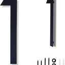 12 Inch House Numbers for Outside Modern Metal Black Address Numbers for House Floating Door Numbers with Nail Kit for Number 1