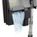 hygger Hang On Back Aquarium Filter 5W 132GPH For 10-30 Gallon Quiet Power Fish Tank Filter Multi-stage Filtration Adjustable Waterfall HOB Filter with 4 Cartridges & Extension Pipe, Fresh & Saltwater