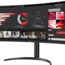 LG 34WR55QC-B 34" Curved UltraWide WQHD HDR 10 100Hz Monitor with USB Type-C, 3440x1440 Curved Display, 100Hz Refresh Rate, AMD FreeSync, Borderless Design