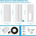 YoleShy Portable Air Conditioner Window Kit with Coupler Adjustable Window Seal for AC Unit, Sliding AC Vent Kit for 5 inches Exhaust Hose