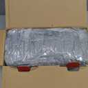 Homemate Heated Blanket Electric Throw - 50"x60" Heating Blanket Throw 1/2/4/6/8 Hours Auto-Off 10 Heat Levels Over-Heat Protection Soft Flannel Sherpa Heater ETL Certification (Light Grey (Striped))