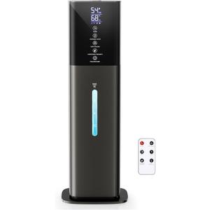 Humidifiers Large Room Bedroom with 7 Colors Light, 2.1Gal(8L) 3 Speed Quiet Ultrasonic Cool Mist Humidifier with 360 Nozzle, Humidity Setting, Timer,Aroma Box for Home Plant Baby Yoga Sleep (Gray)