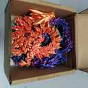 AMOMELA 3D Printed Crystal Dragon 12In 3Pcs-Perfect Basket Essentials Stuffers, 3D Printed Flexible Articulated Dragon,Fidget Toys for Autism/ADHD(Purple+Green+Red)