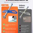 Drywall Cutter Tool, Supports Up to 5/8" Drywall, 29 Stainless Steel Rollers for Smooth Movement, Tungsten Steel Cutting Rollers, Adjustable Dual-Side Positioning Clamp with Dual Scale