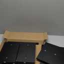 TEAMIX 2 Tiers Wooden Desktop Monitor Stand Riser 20 Inch Printer Stand with Double Storage Small TV Riser Laptop Keyboard Holder Business Desk Organizer Shelf Black Bookshelf