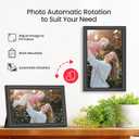 64GB 15.6" Frameo Digital Picture Frame WiFi, Large Electronic Photo Frames 1920 x 1080 IPS FHD Touch Screen, Send Photos from Your Phone from Anywhere, Best Gifts for Parents and Grandparents