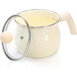 Milk Pot, 2 Quart Sauce Pan with Lid Handle, Non-stick Butter Warmer for Soup, Noodles, Dishwasher Safe