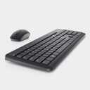 Dell Keyboard and Mouse - KM3322W - US English - USB Plunger Wireless RF 2.40 GHz Keyboard - Black - USB Wireless RF Mouse - Optical - 1000 dpi - Scroll Wheel - Black - Multimedia, Mute, Volume Up, Vo