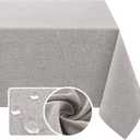H.VERSAILTEX Linen Textured Tablecloth 60 x 120 Waterproof Decorative Table Cloth Spill-Proof Linen Look Cover for Party Table Extra Soft and Thick Fabric Wrinkle Free, Heather Taupe