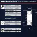 XiKe 10 Pack Flanged Ball Bearing ID 1/2" x OD 1-3/8", Suitable for Lawn Mower, Wheelbarrows, Carts & Hand Trucks Wheel Hub, Replacement for Marathon, Exmark, Stens, Prime Line Sunbelt.