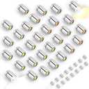 30pcs Miniature LED Lights, Warm White & Cool White Mini Electric Micro Tiny Small Lights Battery Operated with 15pcs Batteries for Crafts Dolls House Paper Lantern Decoration Dollhouse Accessories