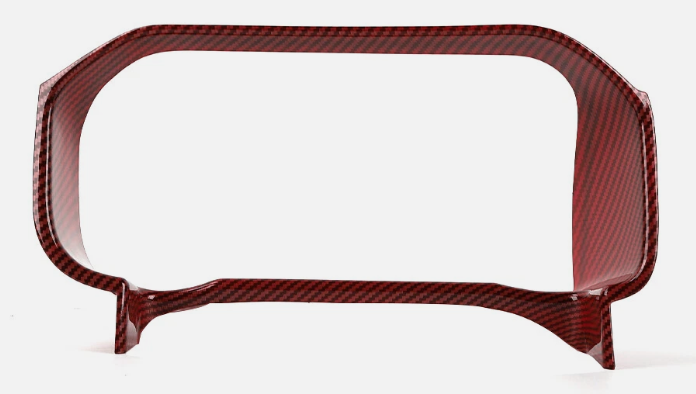 Center Console Dashboard Panel Decor Frame Trim for Bronco 21+Red Carbon Fiber
