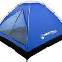 2-Person Tent  Water-Resistant Dome Tent with Removable Rain Fly and Carry Bag for Camping, Backpacking, Hiking, and Festivals by Wakeman (Blue)