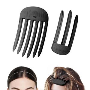2Pcs Volumizing Hair Clips for Women,Easy High Crown Volume Tool, No Crease Hair Root Lifting Clips for a Natural Puffy Lazy Hairstyle, Black