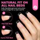 UNA GELLA Nail Tips Square: 504PCS Short Square Nail Tips Pre Etched Gel Fake Nails Tips, No C Curve For Women DIY Nail Extension French Style Salon Home Full Cover Soft Acrylic False Tips 12 Sizes