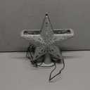 Christmas Tree Topper Lighted with 6 Projection Modes,Christmas Star Tree Topper Built-in LED Rotating Projector Lights 3D Sparkling Christmas Tree Decorations for Xmas Party Holiday Decor(Silver)