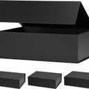 Snclriao 4 Pack Black Gift Boxes 11x8x3.5 Inches, Magnetic Box with Lids for Groomsmen Bridesmaid Proposal Wedding Graduation Mother's Day, Collapsible Box Bulk