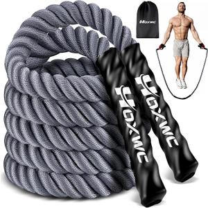 HOXWC Jump Rope, Weighted Jump Rope for Fitness, Heavy Skipping Ropes for Men Women Kids, Home Gym Workout Equipment Set, Suitable for Boxing, Cardio, Training Muscles, Full Body Exercise Weight Loss at Home