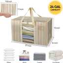 BALEINE 6-Pack Oversized Moving Bags with Reinforced Handles, Heavy-Duty Storage Tote Moving Supplies for Packaging, Camping (Color Stripe, 6-Pack)
