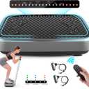 2025 Upgrade Vibration Plate Exercise Machine, Tawom Vibration Plate for Lymphatic Drainage,Whole Body Fitness Platform for Weight Loss,Body Toning,Dynamic Workout Lights,Home Gym Workout