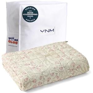 YnM 15lbs Weighted Blanket for Adults, Linen Heavy Bed Throw Blanket with Cooling Glass Beads for All Season Use, Ideal for ~110lbs (48x72 Inches, Twin/Full, Campanula)