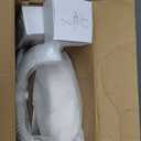 Rolling Stool with Wheels 400lbs Weight Capacity,Heavy Duty Lash Chair Adjustable for Tatoo Lab Massage Salon Spa Drafting Nail Teach,360 Swivel,Leather,Thick Seat Padding (Pure White)