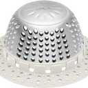 LEKEYE Shower Drain Hair Catcher/Shower Drain Cover/Drain Protector for Pop-Up & Regular Drains(Light Gray)