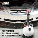 EWK 6L Vacuum Oil Extractor Pump, Portable Fluid Extractor Oil Change Pump for Automotive, Marine Boat, Jet Ski, Fast Oil Change & Quick Drain Fluid Transfer Pump