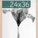 MCS Studio Gallery Classic 24x36 Poster Frame Natural Woodgrain Engineered Wood, Vertical & Horizontal Wall Hanging Large Picture Frame for Photos, Posters & Art Prints (1-Pack)