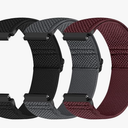 Runostrich Quick Release Nylon Watch Band - Choice of Width - 24mm Elastic Watch Straps Adjustable Stretchy Solo Loop Sport Nylon Replacement Wristband for Women Men, 5.5 inches
