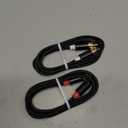 AGVEE 4ft RCA Cable, 2 RCA Male Thickened Six Claws Plug Stereo Auxiliary Audio Cord for Home Theater, Amplifier, Active Speakers or Subwoofer, Black