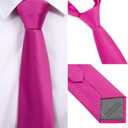 Mens Solid Color Tie,Slim&Formal Necktie With Multiple Colors(2.36''&3.35'') (Pink)