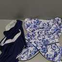 ROSEWE Two Piece Tankini Swimsuits for Women, Tummy Control Bathing Suit with Skirt, V-Neck Swimdress (Medium)