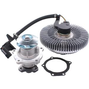 NewYall 4.2L Engine Water Pump and Electric Fan Clutch Kit with Gasket for Buick Rainier 04-07, Chevrolet Trailblazer 02-09, Trailblazer EXT 02-06, GMC Envoy 02-09, Envoy XL 02-06, Envoy XUV 04-05