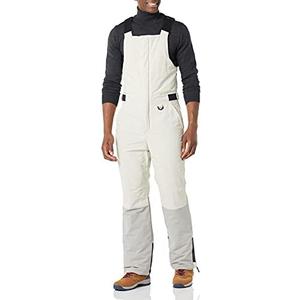Amazon Essentials Men's Water-Resistant Insulated Snow Bib Overall, XXL, 
Grey Ivory Color Block
