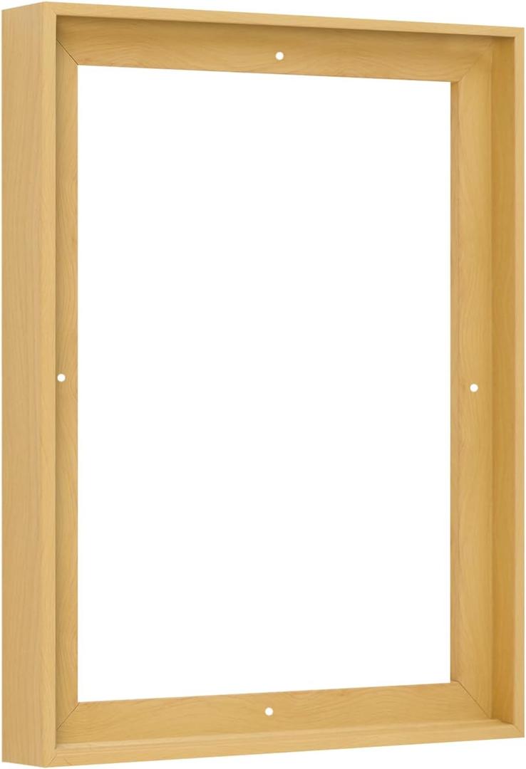 Pixy Canvas Floater Frame 11x14 for 1-1/2 (1.5) inch Deep Canvas Paintings/Canvas Prints/Wood Canvas Panels/Wall Art/Wall Decor/Home Decor/Artwork (Light Maple, 11 x 14 inch, Portrait)