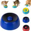 Dog Lick Bowl with Roller Ball, Dog Lick Ball for Dogs,Dog Licking Bowl with Rolling Ball for Pet Slow Eat,Dog Lick Bowl with Ball for Enjoy Eating,Lick&Roll Bowl Focus On Pet Enjoy Meal. (Blue-B)