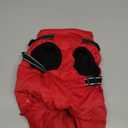 Dog Winter Coat with Harness Built-in | Waterproof Dog Jacket with Zipper & Fleece Lining | Reflective Cold Weather Coat for Small Medium Large Dogs (Red)