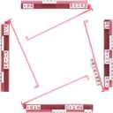 Mahjong Racks with Pushers, Anti-Slip Design Clear All-in-One Mahjong Racks and Pushers - Modern American Mahjong Tile Racks Set of 4 (Bling Pink)