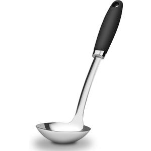 Brushed Stainless Steel Non-Slip Ergonomic Handle Ladle