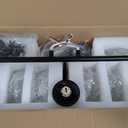 Piepooye Vintage Bathroom Light Fixtures Black Vanity Light with Glass Globe LampShade 3 Lights Mid Century G9 Bulb Wall Sconce Indoor Vanity Light Over Mirror for Kitchen Bedroom Farmhouse