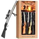 KAKA RABBIT Cool Gun Shape Ballpoint Pen - 9 Pack,0.7mm Medium Point,Blue Ink,Novelty Sniper Rifle Ball Pen for Kids Office School Supply Students Stationery Boy Birthday Christmas Gift Pen for Men