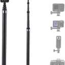 9.8ft Carbon Fiber Extended Selfie Stick - 3M Invisible Pole for Insta360 X5/X4 GoPro Hero 12/11/10 DJI Action Effect 360° Shooting with Universal 1/4" Mount