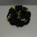 BLOSMON Flower Balls Wedding Rose Centerpieces 1 Pc Black Fake Flowers Kissing Balls Decor Artificial Floral Arrangements Flower Bouquet of Roses Home Party Room Table DIY Decorations